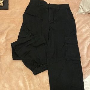 Black cargo pants